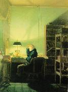 Georg Friedrich Kersting Lesender Mann beim Lampenlicht oil on canvas